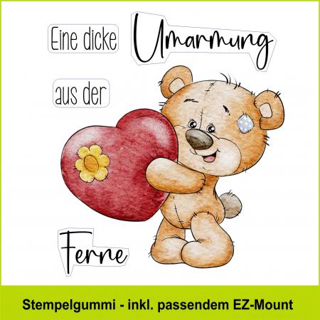 Bär mit Herz - Stempelgummi